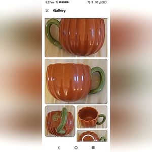 2007 Starbucks Pumpkin Coffee Mug  Autumn Fall 13oz